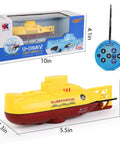Mini RC Submarine Remote Control Boat Waterproof Underwater Explorer Toy With 6 Channel Control packaging and remote view