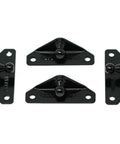 Heavy Duty 10mm Ball Stud Mounting Brackets Pack Of Four Built Tough As Nails With A Slick Black Powder Coat, set of four zinc steel brackets.