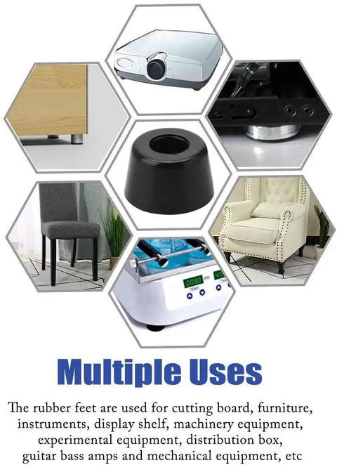 40 Piece Rubber Feet Bumper Set With Metal Washer For Furniture Appliances Electronics Protect Floors Non Marking Anti Slip Leg Pads D16x14x10mm applications