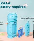 4 Pack Tiny Animal LED Flashlights For Kids 2 In 1 Camping Lantern And Flashlight open battery compartment with AAA batteries included