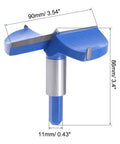 Forstner drill bit, 90 mm diameter, tungsten carbide wood hole cutter, blue, 1 pc