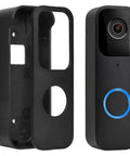 Adhesive Door Mount For Video Doorbell 2021 Gen 1 Not For 2025 Gen 2 No Drill Bracket Black Sturdy Stick On Mount front view