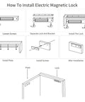 How to install Tough As Nails 1200 Lbs Double Door Electromagnetic Lock With 12V Fail Safe NC Mode And Stainless Steel Housing.