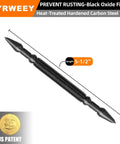 1-Piece Nail Setter Dual Head Center Hole Punch, Spring Loaded Hand Tool, 1/8 and 3/16 Inch Punch Heads, Black Oxide Finish, 5-1/2 Inch