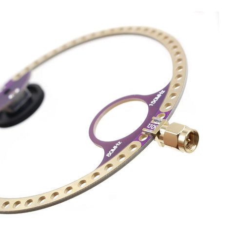 Rad 2 Pack Donut VHF UHF FM Mini Loop Antenna with SMA connector, showcasing tunable butterfly capacitor for HFDY Malachite DSP
