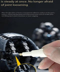 Action Figure Joint Reinforcement Glue Pen for Model Kits Toy Repair in use on wobbly action figure limbs for quick fixes.