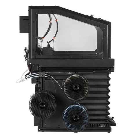 Heavy Duty Large Format 3D Printer Enclosure with large side panel and filament holders for stable high-temp 3D printing.