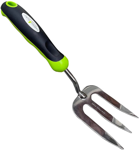 Stainless Steel Hand Weeder Fork Tool With Ergonomic Handle For Weeding, Loosening Soil, Transplanting And Mulch Spreading