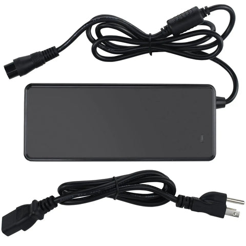 54.6V 2A Electric Scooter Charger For 48V Li-Ion Batteries, 120W Power Supply With GX16 M16 3 Prong Connector, power cords visible