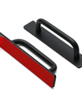 Self Adhesive Cabinet Handles 5.83 Inch Black Zinc Alloy Drawer Pulls No Drilling Stick On Handles with red adhesive backing