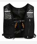 Front view of a Hydration Pack For Hiking And Snowboarding With 5L Capacity, breathable mesh, adjustable straps, reflective strips, lightweight.