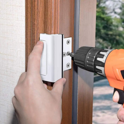 Front Door Security Reinforcement Lock With 800 Lbs Strength Kid Safe Tamper Resistant Inside Flip Lock High Deadbolt Easy Install Built For Real Home Defender Keeps Your Fam Safe From BreakIns