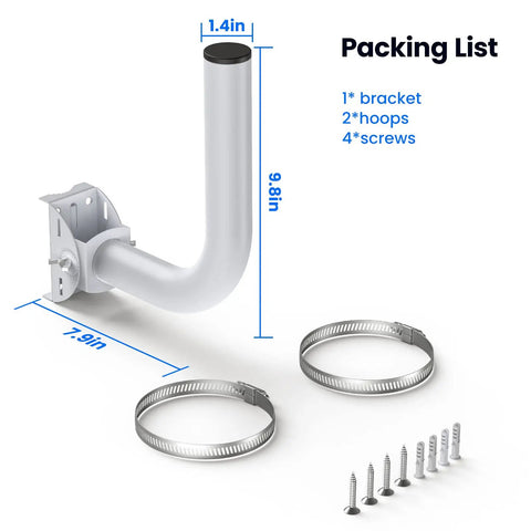 Top Shelf Universal Wireless Bridge Mount Bracket For Outdoor Wifi Extenders And Cpe Antennas Heavy Duty Pole Mount with screws