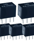 Five Pack 33-450E LT450EW 450 KHz IF Ceramic Filter Through Hole 5 Pin Four Plus One Layout, shown in black casing.