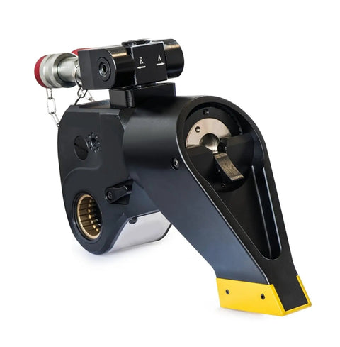 Heavy Duty Hydraulic Torque Wrench 10000 Psi Two Five Square Drive close-up view showcasing aircraft alloy body and 360 arm swivel.