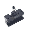 Thomletha OXA 250-001 quick-change lathe tool post holder, black metal with mounting bolt