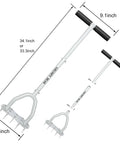 Beefy Spike Lawn Aerator with Non Slip T Handle and Thick Stainless Steel Tube Big Foot Plate dimensions
