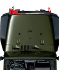33 Inch Ratcheting Off Road Utility Farm Jack 3 Ton Capacity With Lift Range 5.12 To 26.38 Inches on vehicle hood