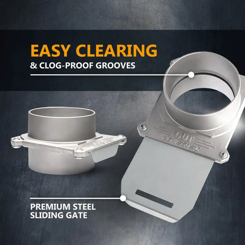 Two 4 Inch Aluminum Blast Gates With Anti Clog And Air Leak Seal For Dust Collection 2 Pack Dial In Airflow To Maximize Dust Extraction