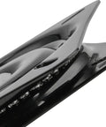Close-up of Built Tough Six Pack Black Square Bar Stool Swivel Plate showing its heavy-duty design and ball bearing mechanism.