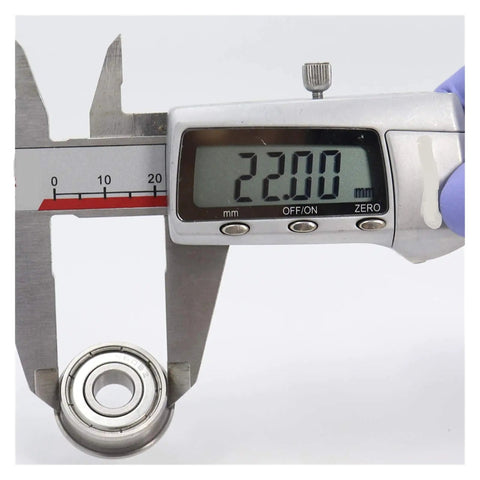 Measuring Four Pack Heavy Duty SF608ZZ Flanged Ball Bearings Stainless Steel Double Shielded Motor And Fan Parts at 22mm.