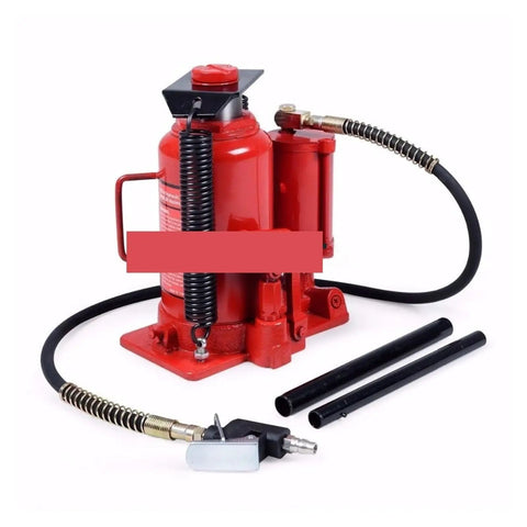Kickass 20 Ton Hydraulic Air Bottle Jack Featuring Smooth Pumping Action And Damn Tough Stability For Effortless Auto Shop Upkeep And Heavy Gear Lifting Tasks with extended throw and air hose.