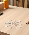 40 Piece Wool Felt Polishing Wheel Set With One Eighth Inch Shank For Drill Buffing Attachments on wooden surface