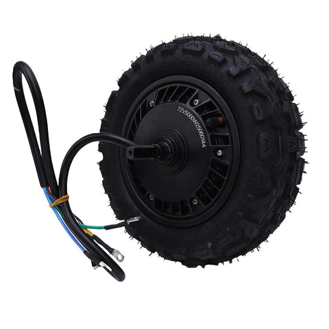 Beefy 11 Inch 5000W Brushless Hub Motor For Electric Scooters And Bikes Dual Hall Sensors IPX6 Waterproof High Power