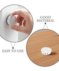 White Plastic Round Hole Plug Covers 50mm Flush Snap In Locking Caps For Cabinets Walls Doors And Furniture 20 Pack, easy installation