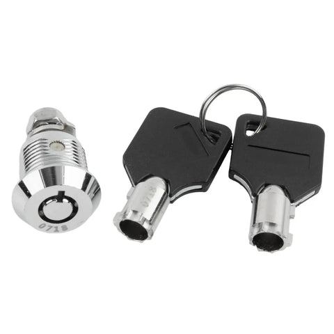 Cylinder Locks For Doors, Mailboxes, Drawers, And Cupboards With Cam Lock, Includes 2 Keys, Easy Install Box Lock For Cabinets And Gates