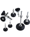 Legit Heavy Duty Adjustable Furniture Legs With Swivel Glide Pads M12 Threads, four various heights and sizes for stable furniture setup.
