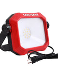 1100 Lumen LED Work Light with Tiltable Head Red Finish 4000K Cool White, 2-In-1 Rotating Stand and Handle, 5 ft Power Cord