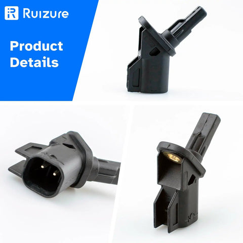 Heavy Duty Front Abs Wheel Speed Sensor Pair For Ford Escape Focus And Volvo, detailed view of connectors and design.