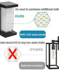 Comparison of Outdoor Porch Light 18W 6000K 1800LM Double Layer Waterproof Cover Wall Mount IP65 fixture with LED and bulb options