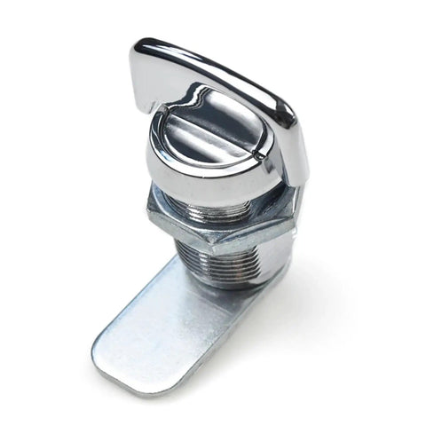 Straight Handle Cylindrical Turn Tongue Cam Lock for Electric Cabinet and Communication Cabinet, 1 piece, durable latch lock, side angle view