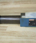 Side view of Adjustable sandwich flow control valve ZDR 6 DA3-43/75Y PN R900410864, a single unit, pressure-compensated regulator for hydraulics.