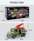 15 Inch Large Timber Log Truck With Loading Crane Six Wooden Logs Lights And Sounds Realistic Inertial Skid Play Toy boxed
