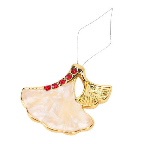 Ginkgo Leaf Needle Threader Metal Quick Threading Tool For Sewing And Knitting, 26mm x 50mm red enamel metal