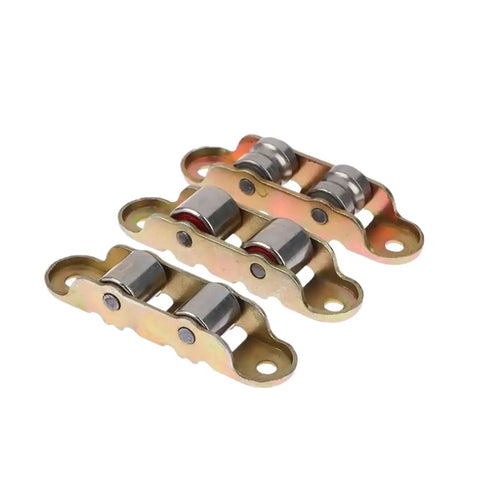 Heavy Duty Double Wheel Metal Roller For Sliding Doors And Windows Works Like A Charm Pulley Support with three steel rollers.