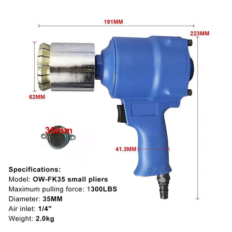 Heavy Duty Handheld Pneumatic Crimping Tool For 55 Gallon And 160L Steel Oil Barrels Non Electric Drum Sealer With Adjustable Tightness Dial used for sealing chemicals.