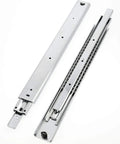 High Octane Full Extension Ball Bearing Drawer Slides 1300mm Silver 120Kg Load showing smooth glides and metal construction.