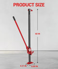 Beefy 60 Inch Heavy Duty Steel Farm Jack With 3 Ton Capacity and size dimensions for trucks and ATVs