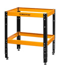 Rock Solid Heavy Duty Tool Stand Base With 400 Pound Load Capacity And Adjustable Height Leveling Feet for miter saws and router tables.
