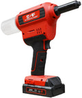 Brushless Cordless Rivet Gun Kit 1 Eighth Inch To 1 Quarter Inch Heavy Duty Pro Grade With Dual Lithium Batteries