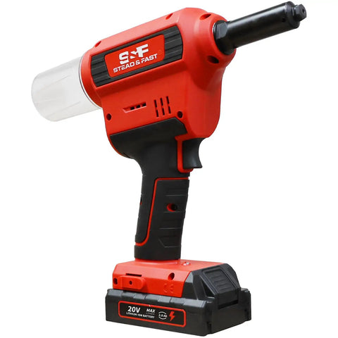 Brushless Cordless Rivet Gun Kit 1 Eighth Inch To 1 Quarter Inch Heavy Duty Pro Grade With Dual Lithium Batteries