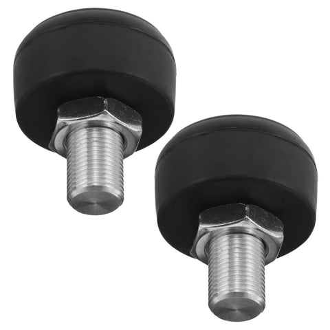 Pair of adjustable rubber brake blocks for roller skates and quad skates, showing high efficiency toe stoppers