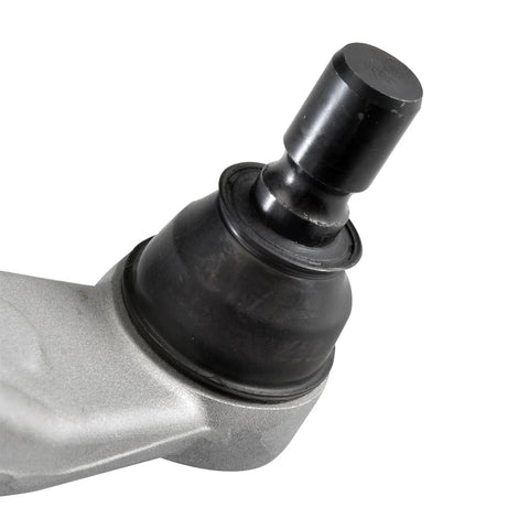Close-up of ball joint on Front Lower Control Arm Set With Ball Joints And Bushings Direct Replacement 2 Piece For 2015 2018 Nissan Altima And 2016 2023 Maxima Built Tough For A Smooth Quieter Ride And Long Lasting Performance.