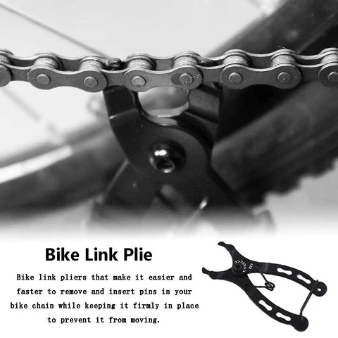 Bicycle Chain Repair Tool Kit With Link Plier, 5 Pairs Quick Link Buckles For 10 Speed Chains, reusable MTB chain connectors shown