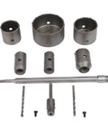 Heavy Duty Concrete Hole Saw Set With Special Shank For Super Fast Cement Brick Wall Water Pipe Drilling And High Wear Carbide Teeth That Last Forever Without Burning, 6-piece