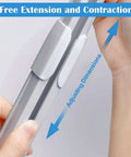 Ceiling Mount Telescopic Curtain Track System In White, Adjustable From 51.1 To 94.4 Inches, Easy Install, Smooth Aluminum Rail For Drapes, DIY Friendly, Durable Ceiling Curtain Rail For Living Room, adjustable track detail